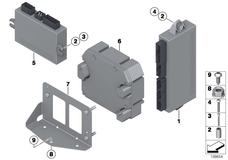 Блок управления, двери и крыша для ROLLS-ROYCE RR2N Drophead N73 (схема запчастей)