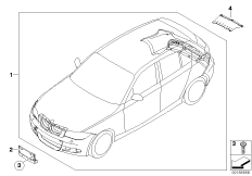 К-т доосн.аэродинамическим к-том в M-ст. для BMW E87N 116i 1.6 N43 (схема запасных частей)