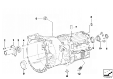 GS6-37BZ/DZ уплотнения и доп.элементы для BMW E46 325Ci M54 (схема запасных частей)