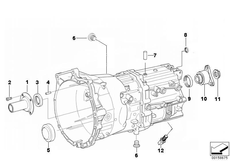 GS6-37BZ/DZ уплотнения и доп.элементы для BMW E63N 630i N52N (схема запчастей)