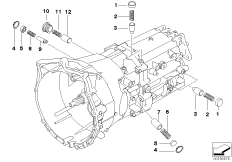 GS6-37BZ/DZ детали переключения для BMW E61 520d M47N2 (схема запасных частей)