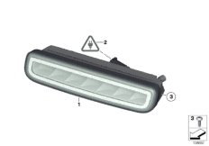 Комбинация передних фонарей для BMW RR3 Coupé N73 (схема запасных частей)