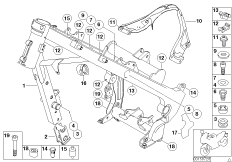 Рамка для MOTO R13 F 650 GS Dakar 00 (0173,0183) 0 (схема запасных частей)