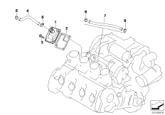 Система вентиляции картера двигателя для MOTO K40 K 1200 S (0581,0591) 0 (схема запасных частей)