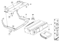 CD-чейнджер / кронштейн для BMW E93 323i N52N (схема запасных частей)