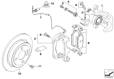Спорт.торм.механизм John Cooper WorksЗд для MINI R56 One D W16 (схема запасных частей)