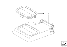 Подлокотник заднего сиденья многофункц. для BMW E70 X5 3.0sd M57N2 (схема запасных частей)