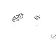 Выключатель cтеклоподъемника для BMW E61N 530i N52N (схема запасных частей)
