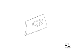 Индив.накладка гнезда радиоключа для BMW E91 320d N47 (схема запасных частей)