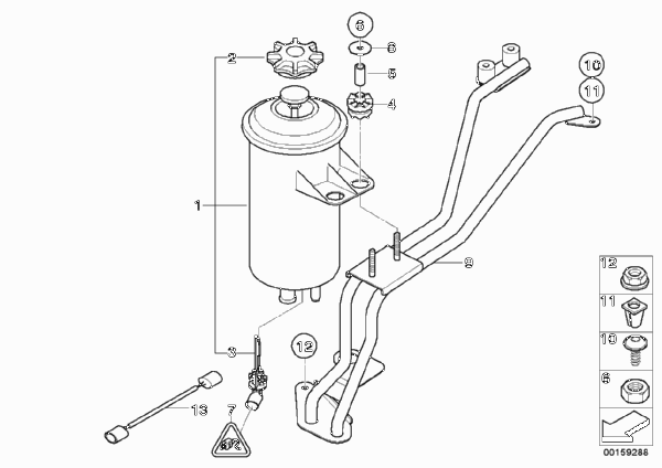 Масляный резервуар/детали/Dynamic Drive для BMW E65 730i M54 (схема запчастей)