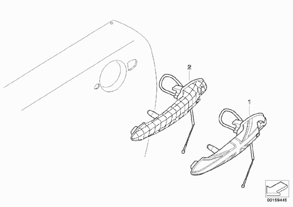 Скоба ручки для MINI R57 Cooper S N14 (схема запчастей)