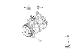 Compressore climatiz. - Ricambi Usati для BMW E60N 520d N47 (схема запасных частей)