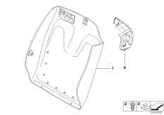 Сиденье Пд-каркас спинки/задняя панель для BMW E93 325i N52N (схема запасных частей)