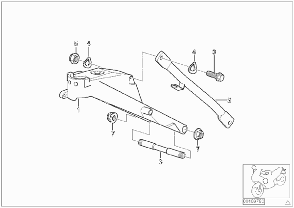 Рама передняя часть для MOTO 259S R 1100 S 98 (0422,0432) 0 (схема запчастей)