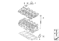 Головка блока цилиндров-доп.элементы для BMW R55 Cooper d W16 (схема запасных частей)