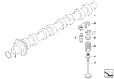Распредвал управления впускн.клапанами для BMW R56 Cooper D W16 (схема запасных частей)