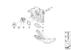 Смазочная система/масляный насос для BMW R55 Cooper d W16 (схема запасных частей)