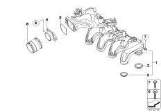 Система впуска AGR для BMW R56 One D W16 (схема запасных частей)