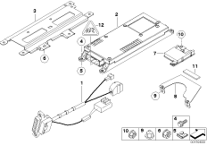 Детали SA 630 в багажнике для BMW E39 M5 S62 (схема запасных частей)