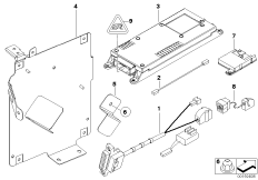 Детали SA 630 в багажнике для BMW E53 X5 4.4i N62 (схема запасных частей)