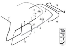 Наружные накладки / декоративные решетки для BMW RR2N Drophead N73 (схема запасных частей)