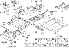 Изоляция для BMW E46 320Cd M47N (схема запасных частей)