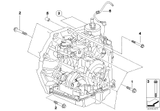 Крепление/ система вентиляции КПП для BMW R56 Cooper S N14 (схема запасных частей)