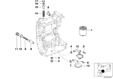 Смазочная система-масляный фильтр для MOTO K25H HP2 Enduro (0369,0389) 0 (схема запасных частей)