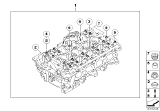 головка блока цилиндров для BMW E92N 316i N43 (схема запасных частей)