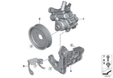 Насос гидроусилителя рулевого управления для BMW E61N 520i N43 (схема запасных частей)