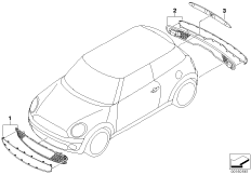 Дооснащение Chrome Line Exterieur для BMW R56N Cooper S N18 (схема запасных частей)