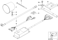 Сирена/система тональных сигналов для BMW R13 F 650 GS 00 (0172,0182) 0 (схема запасных частей)