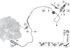 Привод управления сцеплением для BMW R60 Cooper ALL4 N16 (схема запасных частей)