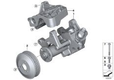 Насос гидроусилителя рулевого управления для BMW E70 X5 3.0d M57N2 (схема запасных частей)