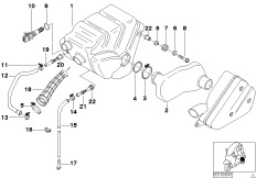 Доп.элементы сист.глушения шума всасыв. для BMW C1N C1 (0191) 0 (схема запасных частей)