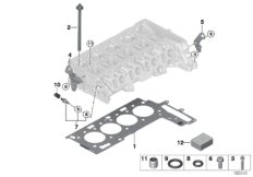 Головка блока цилиндров-доп.элементы для BMW E83N X3 1.8d N47 (схема запасных частей)
