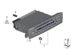 Радиоприемник BMW Business CD для BMW E90N 320d N47 (схема запасных частей)
