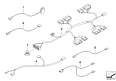 Провода cиденья для BMW E53 X5 3.0d M57 (схема запасных частей)