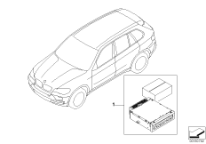 Комплект дооснащения CD-чейнджера для BMW E71 X6 30dX N57 (схема запасных частей)