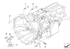 Крепление коробки передач для BMW E61N M5 S85 (схема запасных частей)