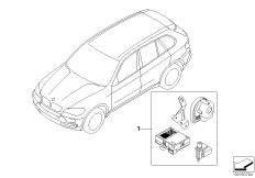 Комплект дооснащ.сист.охран.сигнализации для BMW E71 X6 50iX N63 (схема запасных частей)