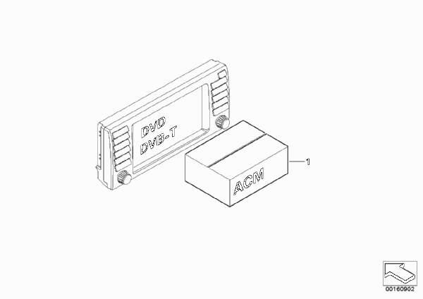 Запчасти Accessory Control Menu (ACM) для BMW E53 X5 3.0d M57N (схема запчастей)