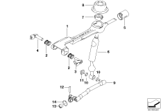 Механизм перекл.передач МКПП/диз.дв. для BMW E46 320td M47N (схема запасных частей)