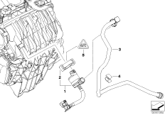 Клапан вентиляции топливного бака для BMW E91N 318i N43 (схема запасных частей)