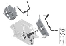 Корпус блока ГРМ Вх для BMW E53 X5 4.4i N62 (схема запасных частей)