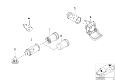 Прикуриватель/розетки для BMW E64N 630i N52N (схема запасных частей)