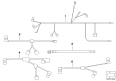 Различные жгуты проводов для BMW E61N M5 S85 (схема запасных частей)