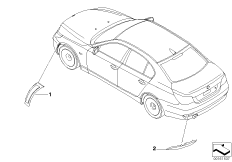 Отражатель для BMW E61N M5 S85 (схема запасных частей)