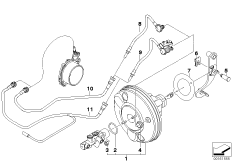 Вакуумный усилитель тормозов для BMW R56 Cooper D W16 (схема запасных частей)