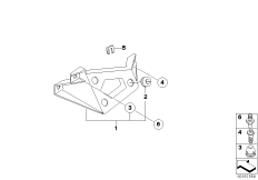 Кронштейн комбинации приборов для BMW K29 R 1200 S (0366,0396) 0 (схема запасных частей)